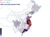 2021年中国大润发门店全品类千元销量 [地理坐标,地图,散点图]