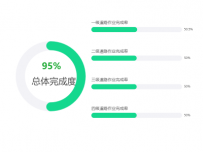项目进度 [柱状图,饼图]