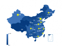 中国地图 [地理坐标,地图,散点图]
